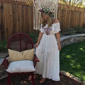Ivory bohemian maxi dress